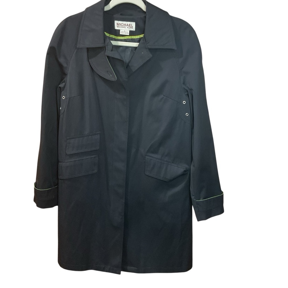 MICHAEL Michael Kors Cotton/Poly Blend Black Coat Size L